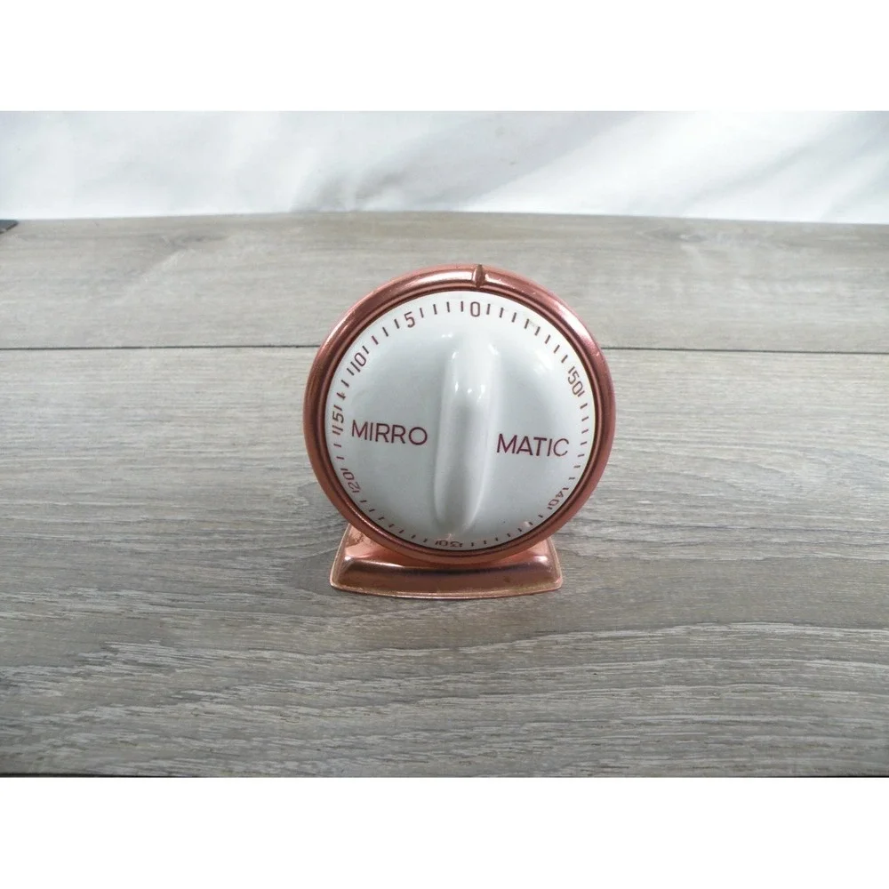 Mirro-Matic 60 Minute Timer Kitchen Copper Aluminum Mirro Vintage Mechanical